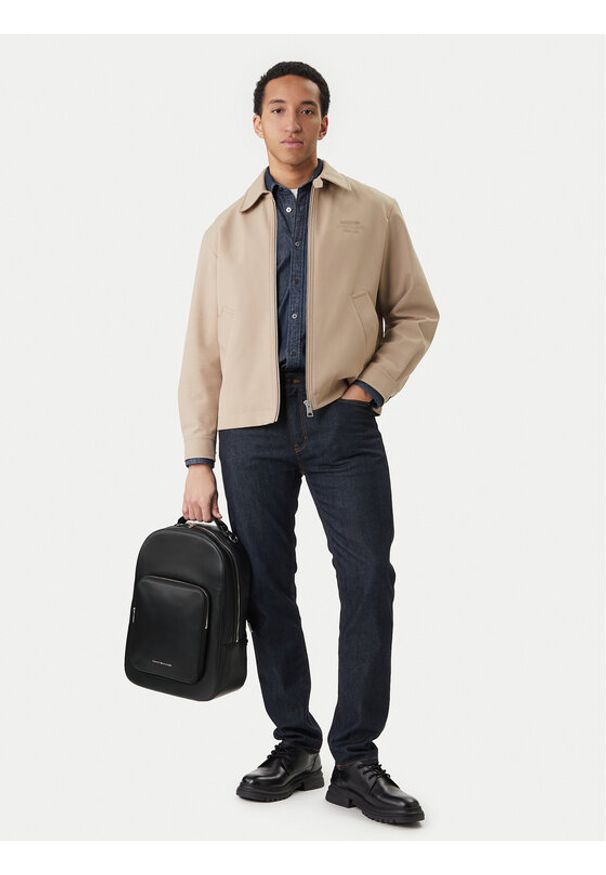 TOMMY HILFIGER - Tommy Hilfiger Plecak Th Business Leather Backpack AM0AM14162 Czarny. Kolor: czarny. Materiał: skóra