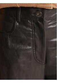 Weekend Max Mara Spodnie skórzane Blanc 2525436012 Czarny Wide Leg. Kolor: czarny. Materiał: skóra #4