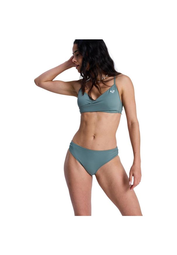 Roxy - Majtki bikini hipster dla Kobiety SOLID ESSENTIALS Zielony. Kolor: zielony. Materiał: poliester, elastan, tkanina