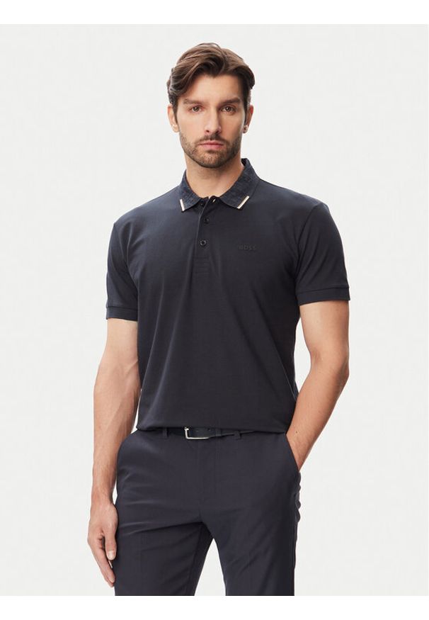 BOSS Polo Swing Paddy 50564779 Granatowy Regular Fit. Typ kołnierza: polo. Kolor: niebieski. Materiał: bawełna