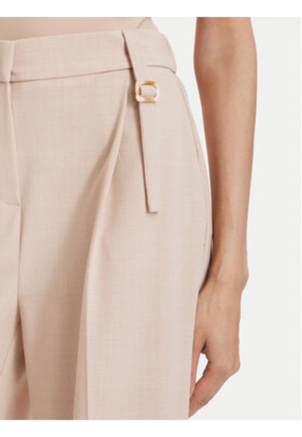Maryley Spodnie materiałowe 26EB521/08BE Beżowy Regular Fit. Kolor: beżowy. Materiał: wiskoza