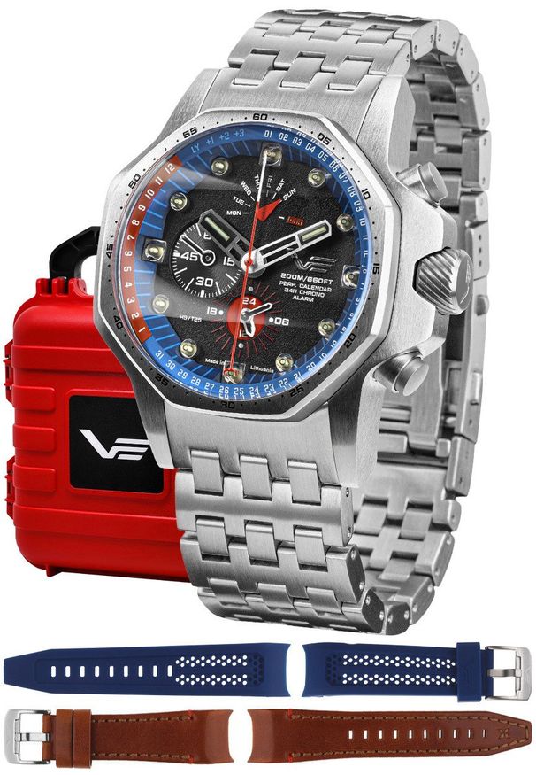 Zegarek męski Vostok Europe YM86-640A696B srebrny. Kolor: srebrny