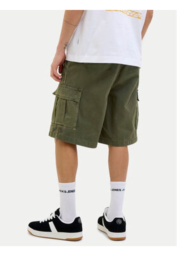 Jack & Jones Szorty materiałowe Karl 12269374 Zielony Loose Fit. Kolor: zielony. Materiał: bawełna