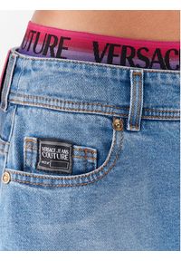 Versace Jeans Couture Spódnica mini 74HAE85B Niebieski Regular Fit. Kolor: niebieski. Materiał: bawełna