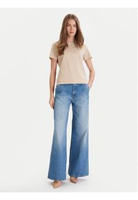 JOOP! T-Shirt 58 253JE58Tia 30049367 Beżowy Slim Fit. Kolor: beżowy. Materiał: bawełna