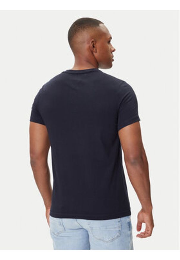TOMMY HILFIGER - Tommy Hilfiger T-Shirt Core Logo Tee MW0MW11465 Granatowy Slim Fit. Kolor: niebieski. Materiał: bawełna