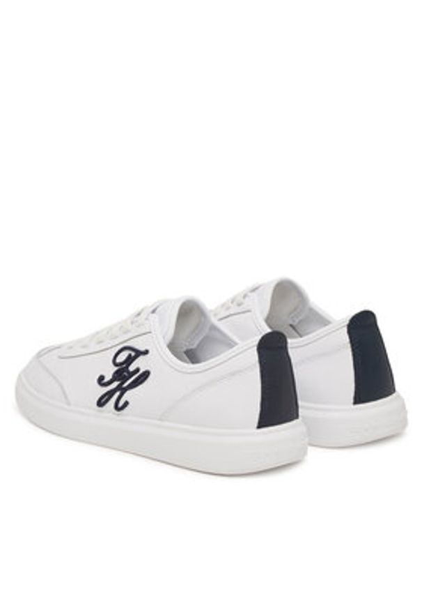 TOMMY HILFIGER - Tommy Hilfiger Sneakersy Icon FW0FW09402 Biały. Kolor: biały. Materiał: skóra