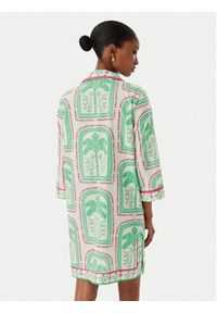 LOLA CASADEMUNT Sukienka letnia LS2616074 Kremowy Regular Fit. Kolor: kremowy. Materiał: bawełna. Sezon: lato #3