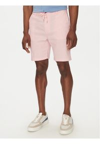 BOSS Szorty materiałowe 50536863 Różowy Tapered Fit. Kolor: różowy. Materiał: len #1