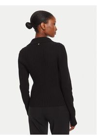 LOLA CASADEMUNT Kardigan LF2511007 Czarny Slim Fit. Kolor: czarny. Materiał: syntetyk