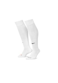 Getry piłkarskie dziecięce Nike Classic II. Kolor: biały. Materiał: nylon. Sport: piłka nożna