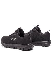 skechers - Skechers Sneakersy Get Connected 12615/BBK Czarny. Kolor: czarny. Materiał: materiał #8