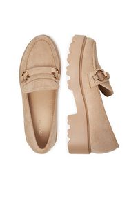 DeeZee Loafersy LE601-4 Beżowy. Kolor: beżowy. Materiał: materiał #4