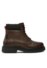 Tommy Jeans Trapery Tjm Lace Up Boot EM0EM01446 Brązowy. Kolor: brązowy. Materiał: skóra #1