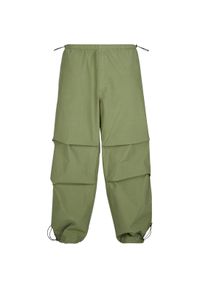 Spodnie Urban Classics Popline Parachute. Kolor: zielony. Materiał: bawełna #1
