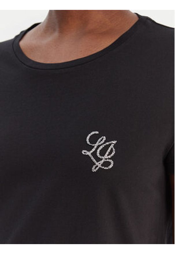 Liu Jo Sport T-Shirt TA6056 JS923 Czarny Regular Fit. Kolor: czarny. Materiał: bawełna. Styl: sportowy