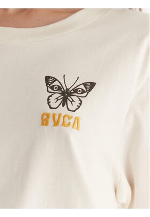 RVCA T-Shirt EVJZT00164 Biały Reglan Fit. Kolor: biały. Materiał: bawełna