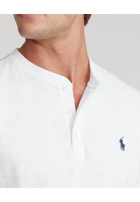 Ralph Lauren - RALPH LAUREN - Koszulka z długim rękawem. Typ kołnierza: polo. Kolor: biały. Materiał: bawełna. Długość rękawa: długi rękaw. Długość: długie. Wzór: haft #5