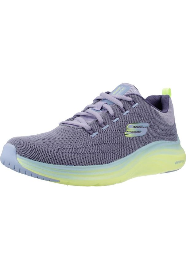 skechers - Kapcie SKECHERS VAPOR FOAM Fioletowy. Kolor: fioletowy. Materiał: tkanina