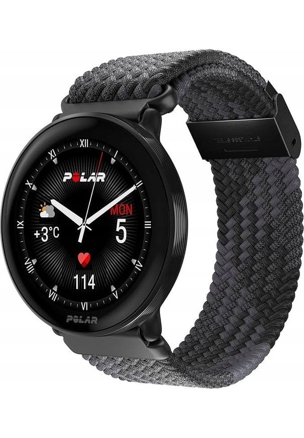 POLAR - Polar Ignite 3 S-L, black/black braided. Materiał: polar