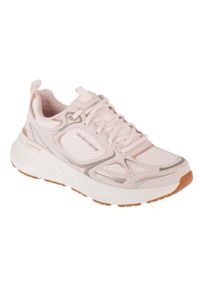 skechers - Buty sportowe Sneakersy damskie, Edgeride - Silver Eclipse. Kolor: różowy. Sport: turystyka piesza