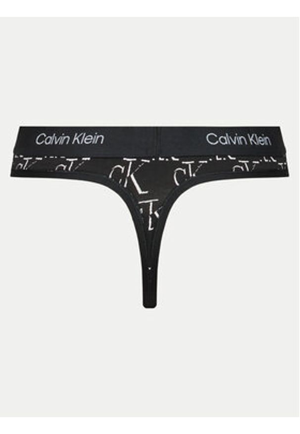 Calvin Klein Underwear Stringi 000QF7221E Czarny. Kolor: czarny. Materiał: bawełna