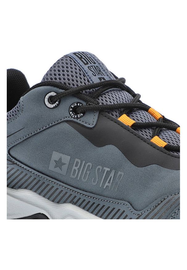 Big-Star - Granatowe Sneakersy Big Star Męskie Lekkie Półbuty. Okazja: na uczelnię, do pracy. Kolor: niebieski. Materiał: skóra ekologiczna, materiał. Szerokość cholewki: normalna