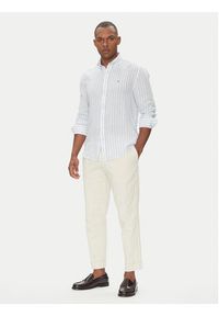 TOMMY HILFIGER - Tommy Hilfiger Koszula Essential MW0MW38581 Niebieski Regular Fit. Kolor: niebieski. Materiał: len #4