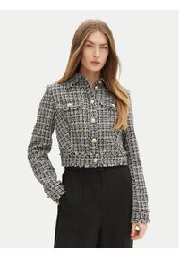 Guess Marynarka W5RN47 WGW82 Czarny Regular Fit. Kolor: czarny. Materiał: syntetyk