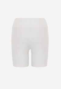 Born2be - Białe Szorty Sportowe o Fasonie Kolarek Dill. Okazja: na co dzień. Kolor: biały. Wzór: gładki. Styl: sportowy #5