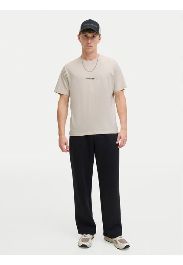 Jack & Jones T-Shirt Jesoho 12278787 Beżowy Regular Fit. Kolor: beżowy. Materiał: bawełna