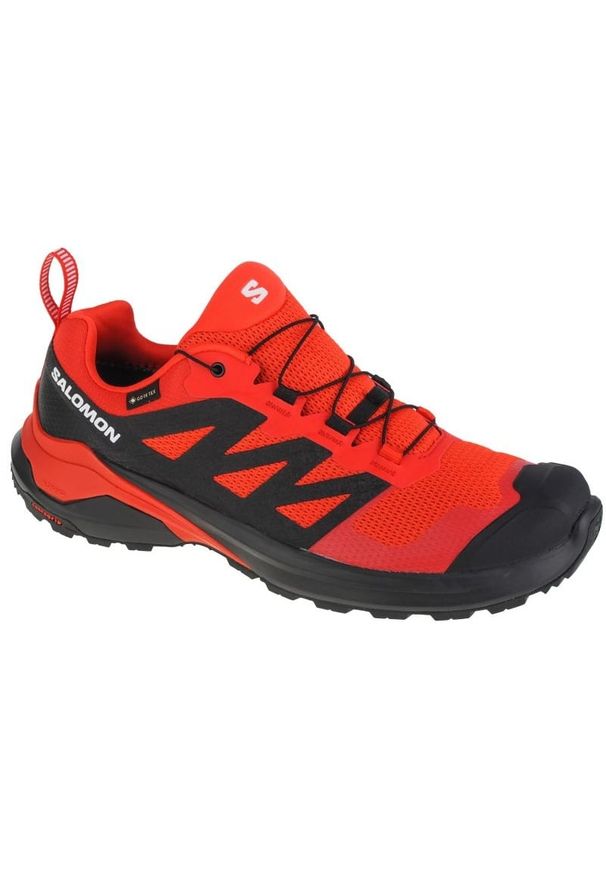 salomon - Buty do biegania Salomon X-Adventure Gtx M 473214 czerwone. Zapięcie: sznurówki. Kolor: czerwony. Materiał: materiał, guma. Szerokość cholewki: normalna