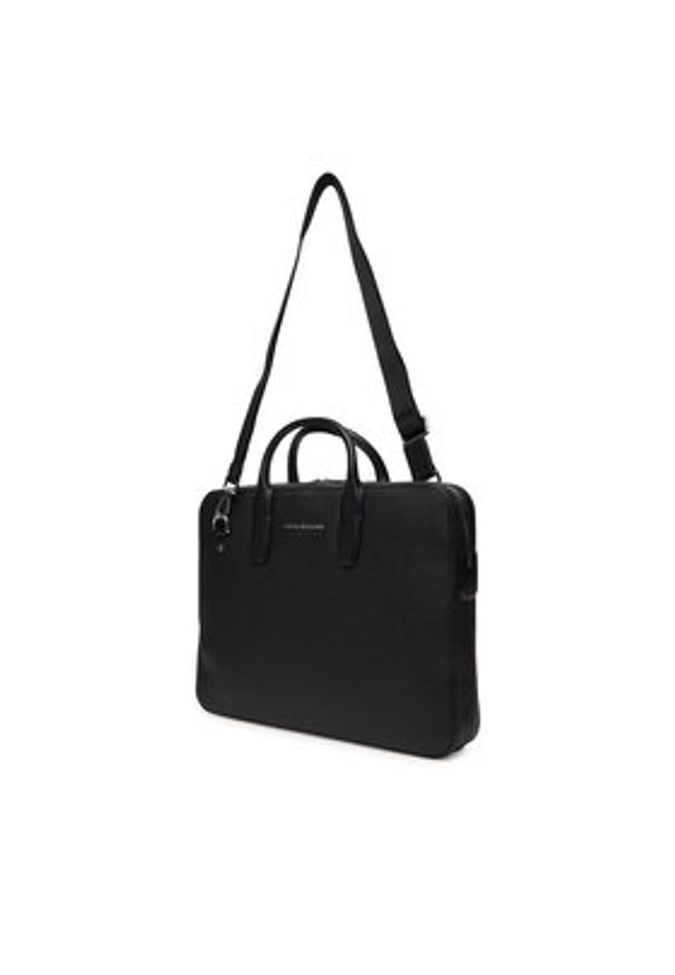 TOMMY HILFIGER - Tommy Hilfiger Torba na laptopa Th Business Leather Computer Bag AM0AM13642 Czarny. Kolor: czarny. Materiał: skóra