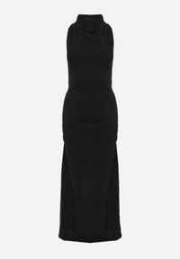 Born2be - Czarna Sukienka Wieczorowa Bez Rękawów z Dekoltem Woda z Domieszką Wiskozy Neamela. Typ kołnierza: dekolt woda. Kolor: czarny. Materiał: wiskoza. Długość rękawa: bez rękawów. Typ sukienki: proste. Styl: wizytowy #2
