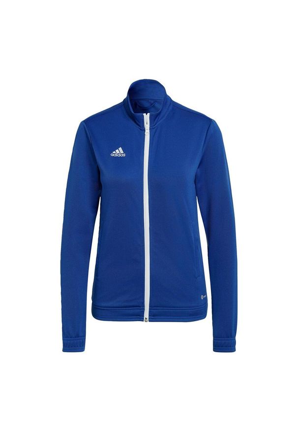 Adidas - Entrada 22 Track Jacket. Kolor: niebieski. Materiał: materiał. Sport: piłka nożna