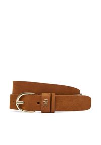 TOMMY HILFIGER - Pasek Damski Tommy Hilfiger. Kolor: brązowy