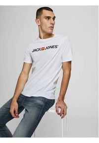 Jack & Jones T-Shirt Corp Logo 12137126 Biały Slim Fit. Kolor: biały. Materiał: bawełna #3