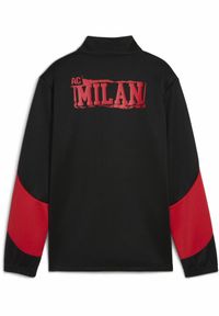 Puma - Młodzieżowa kurtka AC Milan ftblNRGY+ PUMA Black For All Time Red. Kolor: czerwony, wielokolorowy, czarny. Wzór: aplikacja. Styl: młodzieżowy