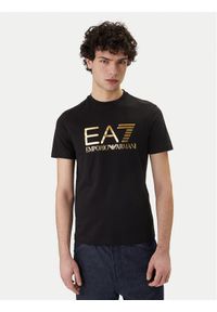 EA7 Emporio Armani T-Shirt 7M001412 AF22264 MC004 Czarny Regular Fit. Kolor: czarny. Materiał: bawełna #1