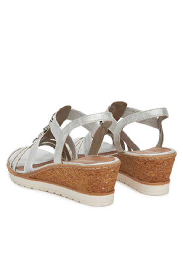 Remonte Sandały R6264-92 Srebrny. Kolor: srebrny. Materiał: syntetyk, materiał