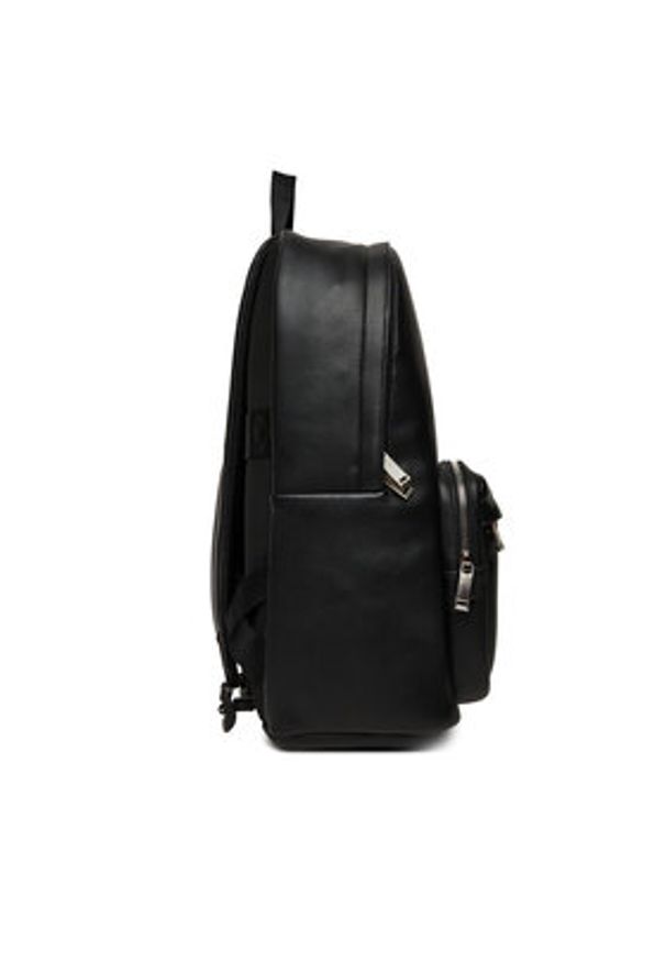 Calvin Klein Plecak Raised Round Backpack LV04D3155G Czarny. Kolor: czarny. Materiał: skóra