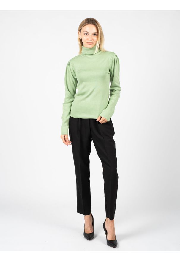 Silvian Heach Sweter "Citron" | PGA22060LU | Citron | Kobieta | Zielony. Okazja: na co dzień. Typ kołnierza: golf. Kolor: zielony. Materiał: nylon, wiskoza. Styl: casual
