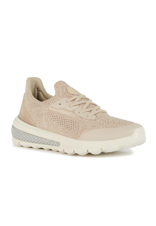Buty damskie Geox Spherica Actif. Okazja: na co dzień. Kolor: beżowy. Materiał: tkanina
