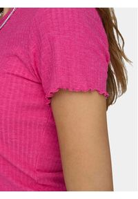 only - ONLY T-Shirt Emma 15201206 Różowy Regular Fit. Kolor: różowy. Materiał: syntetyk #6