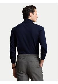 Polo Ralph Lauren Golf 710946145001 Granatowy Regular Fit. Typ kołnierza: polo, golf. Kolor: niebieski. Materiał: wełna #4