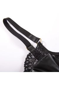 Intica - Body z wycięciem na miseczkach na romantyczne wieczory Adelind. Kolor: czarny. Materiał: materiał #7