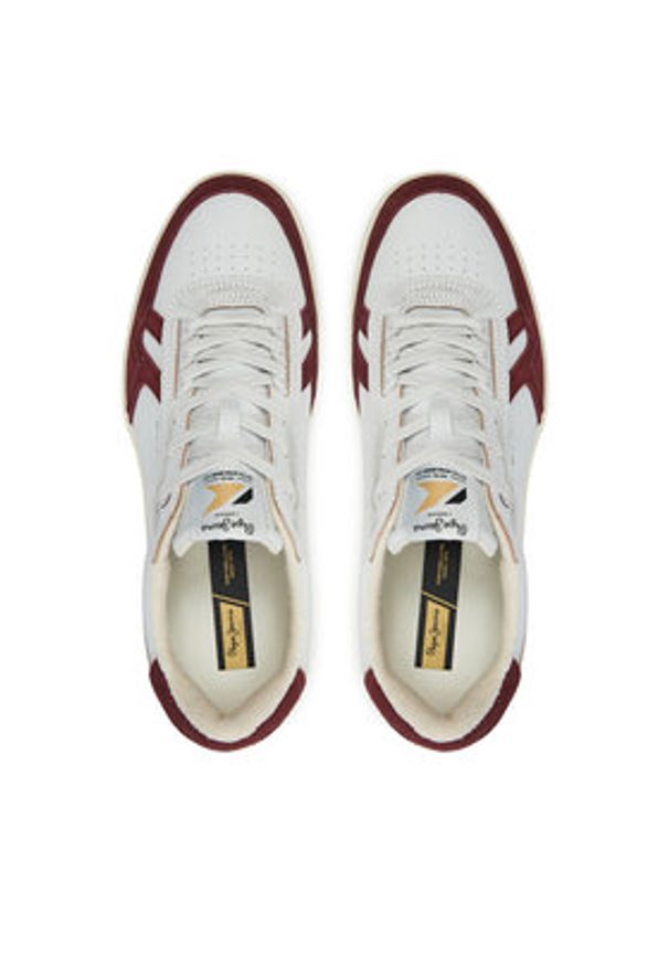 Pepe Jeans Sneakersy Kore Heritage M PMS00026 Biały. Kolor: biały. Materiał: skóra