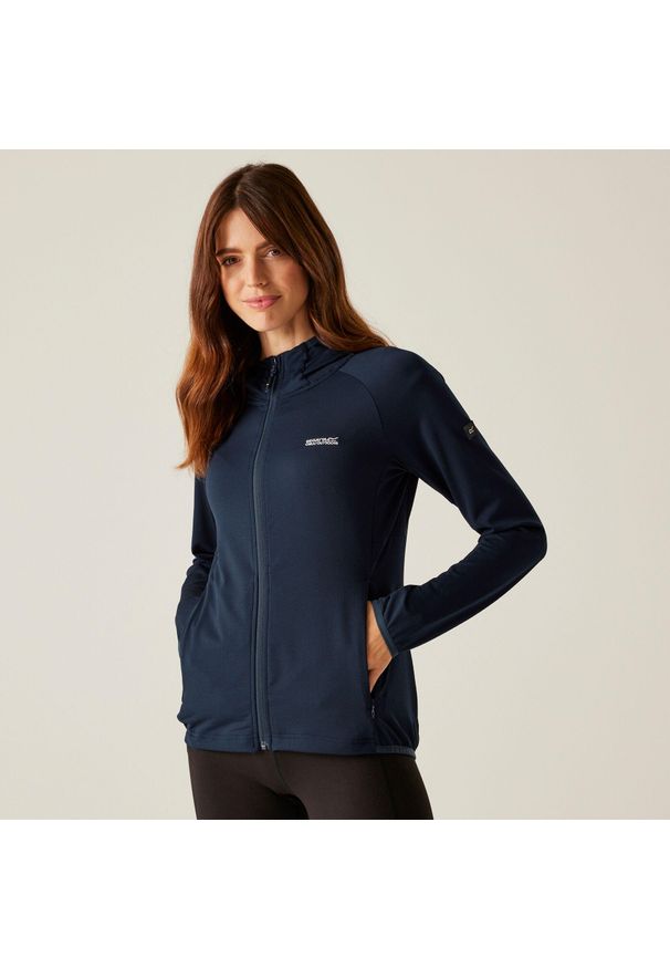 Regatta - Polar turystyczny damski Huntdale rozsuwany. Typ kołnierza: kaptur. Kolor: czerwony. Materiał: polar. Sport: turystyka piesza