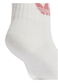 Adidas - adidas Zestaw 6 par wysokich skarpet dziecięcych Kids Sock 6Pp JC8541 Biały. Kolor: biały. Materiał: bawełna, materiał #3