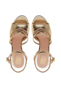 Love Moschino - LOVE MOSCHINO Sandały JA16089G1MIF0900 Złoty. Kolor: złoty. Materiał: skóra #6